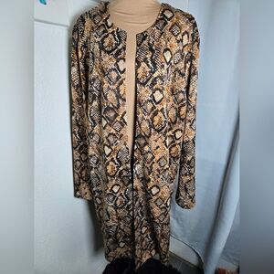 Ashley Stewart Snake Print Cardigan